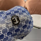 Gucci Retro GG Duck Tongue Hat Couple Horseneck Button Baseball Hat