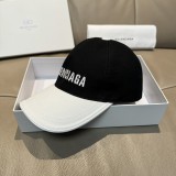 Balenciaga New Fashion Versatile Embroidered Logo Contrast Baseball Hat