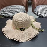 Prada New Big Brimmed Hat Beach Sunscreen Straw Hat