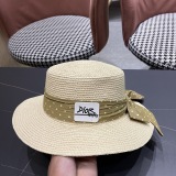 Dior New Straw Hat Sunshade Hat Fisherman's Hat Beach Hat