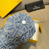 Fendi New Classic Double F Jacquard Baseball Hat Couple's Versatile Duck Tongue Hat