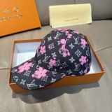 Louis Vuitton New Fashion Logo Cherry Blossom Print Baseball Hat Couple Versatile Duck Tongue Hat