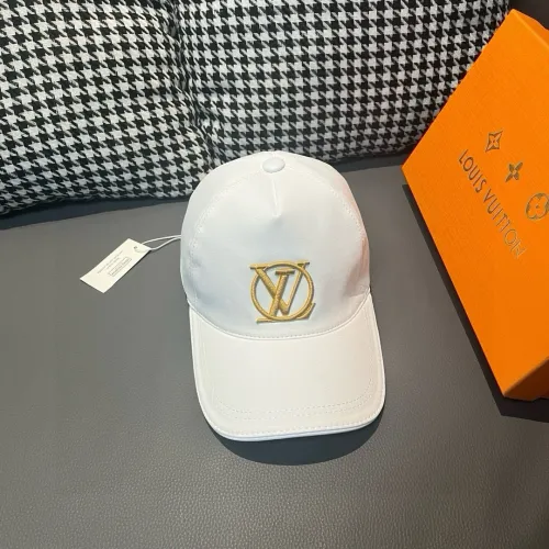 Louis Vuitton New Classic Couple Gold Embroidered Logo Versatile Baseball Hat