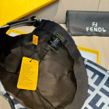 Fendi New Classic Double F Jacquard Baseball Hat Couple's Versatile Duck Tongue Hat