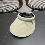 Moncler Fashion Empty Top Straw Hat Sunshade Hat Sunscreen Straw Hat