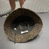 Chanel New Retro Versatile Leopard Pattern Basin Hat Fisherman's Hat