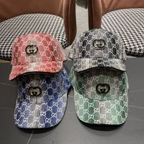 Gucci Retro GG Duck Tongue Hat Couple Horseneck Button Baseball Hat
