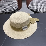 Dior New Straw Hat Sunshade Hat Fisherman's Hat Beach Hat