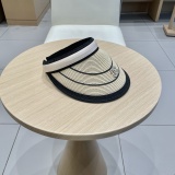 Chanel New Empty Top Hat Women's Color blocked Hair Hoop Hat