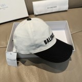 Balenciaga New Fashion Versatile Embroidered Logo Contrast Baseball Hat