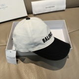 Balenciaga New Fashion Versatile Embroidered Logo Contrast Baseball Hat