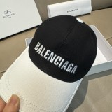 Balenciaga New Fashion Versatile Embroidered Logo Contrast Baseball Hat