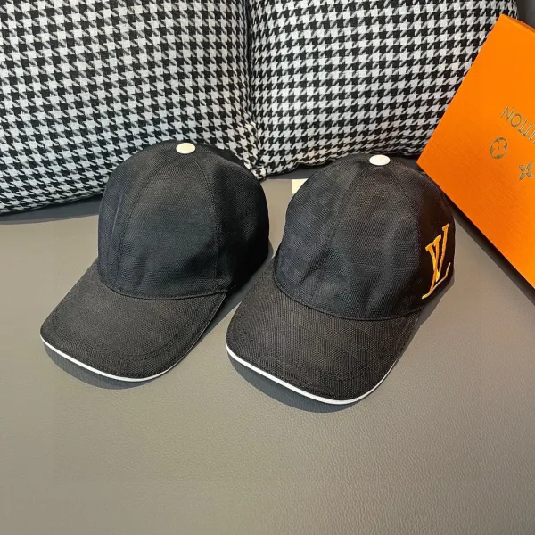 Louis Vuitton New Classic Checkerboard Embroidered Logo Versatile Baseball Hat