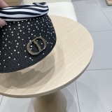 Dior Fashion Diamond Sunscreen Ceiling Cap with Large Eaves
