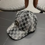Gucci Retro GG Duck Tongue Hat Couple Horseneck Button Baseball Hat