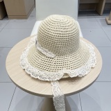Prada New Elegant Sunscreen Hat Fashionable Breathable Straw Hat