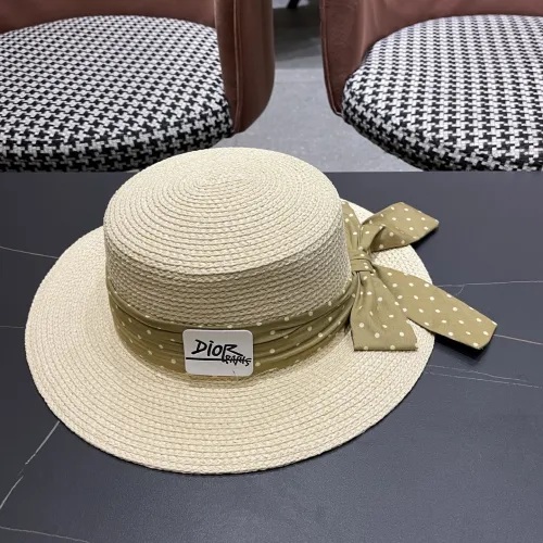 Dior New Straw Hat Sunshade Hat Fisherman's Hat Beach Hat