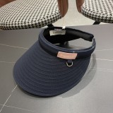 Moncler Fashion Empty Top Straw Hat Sunshade Hat Sunscreen Straw Hat