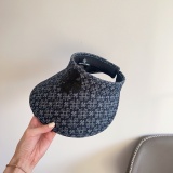 Chrome Hearts New Couple Leather Cross Versatile Sunshade Ceiling Hat