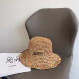 Dior New Colorful Splicing Vacation Style Fisherman's Hat