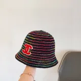 Chanel New Small Fragrant Mixed Color Bucket Hat Versatile Fisherman's Hat