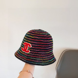 Chanel New Small Fragrant Mixed Color Bucket Hat Versatile Fisherman's Hat