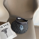 Dior New Fashion Patchwork Embroidered Sunshade Ceiling Hat
