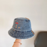 Dior New Little Bear Embroidered Cowboy Fisherman's Hat