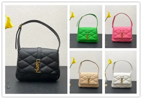 Yves Saint Laurent Classic Logo Flip up Diamond Pattern Quilted Underarm Bag Size: 24×18×5.5 CM