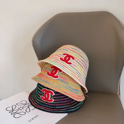 Chanel New Small Fragrant Mixed Color Bucket Hat Versatile Fisherman's Hat