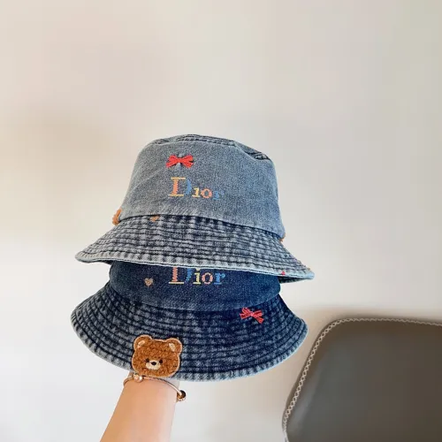 Dior New Little Bear Embroidered Cowboy Fisherman's Hat