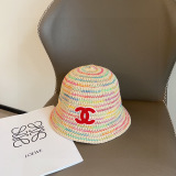 Chanel New Small Fragrant Mixed Color Bucket Hat Versatile Fisherman's Hat