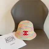 Chanel New Small Fragrant Mixed Color Bucket Hat Versatile Fisherman's Hat
