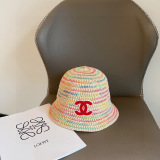 Chanel New Small Fragrant Mixed Color Bucket Hat Versatile Fisherman's Hat
