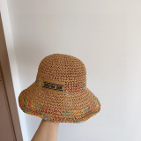 Dior New Colorful Splicing Vacation Style Fisherman's Hat