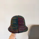 Chanel New Small Fragrant Mixed Color Bucket Hat Versatile Fisherman's Hat