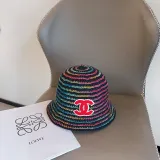 Chanel New Small Fragrant Mixed Color Bucket Hat Versatile Fisherman's Hat