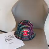 Chanel New Small Fragrant Mixed Color Bucket Hat Versatile Fisherman's Hat