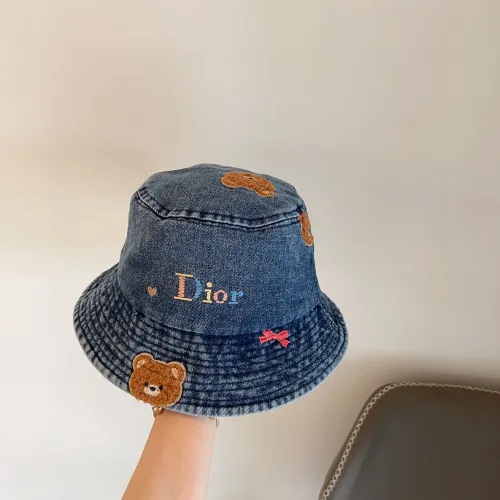 Dior New Little Bear Embroidered Cowboy Fisherman's Hat