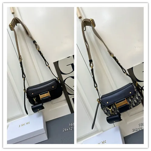 Dior Classic Embroidered Shoulder Strap Flip Shoulder Cross Bag Size: 24x12.5x5 CM