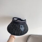 Dior New Fashion Patchwork Embroidered Sunshade Ceiling Hat