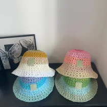 Loewe New Colorful Splicing Vacation Style Fisherman's Hat
