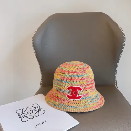 Chanel New Small Fragrant Mixed Color Bucket Hat Versatile Fisherman's Hat