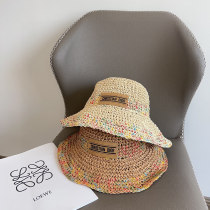 Dior New Colorful Splicing Vacation Style Fisherman's Hat