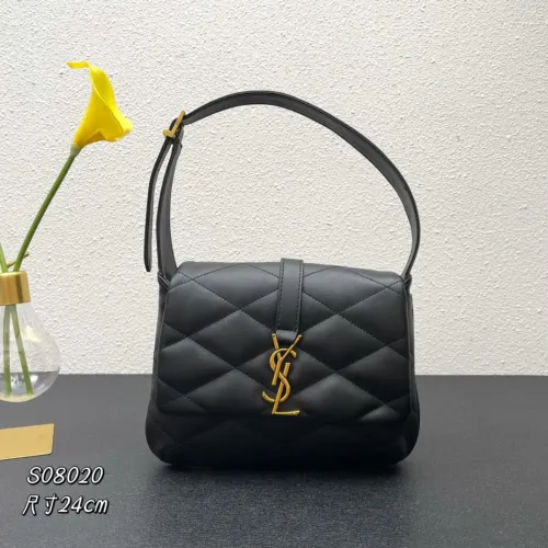Yves Saint Laurent Classic Logo Flip up Diamond Pattern Quilted Underarm Bag Size: 24×18×5.5 CM