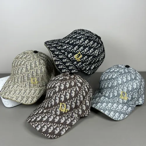 Dior Embroidered Logo Baseball Hat Couple's Versatile Duck Tongue Hat