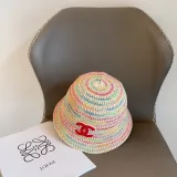 Chanel New Small Fragrant Mixed Color Bucket Hat Versatile Fisherman's Hat