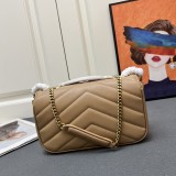 Yves Saint Laurent Classic Collar Flap Sheepskin Handheld Chain Envelope Bag Size: 24 × 14 × 6 CM