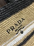 Prada New Hollow Lafite Grass Woven Tote Bag Handbag Size: 50x13x13 CM