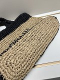 Prada New Hollow Lafite Grass Woven Tote Bag Handbag Size: 50x13x13 CM